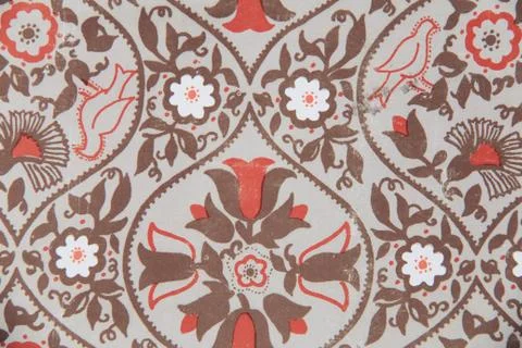 Vintage Wallpaper Texture Background Stockfoto's