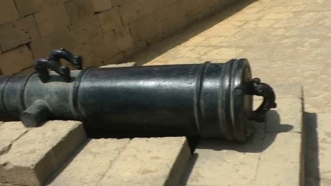 Vintage War Cannon Stock Footage 76117802