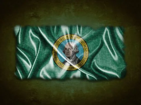 Vintage washington flag. Stock Illustration