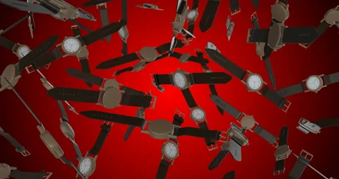 Vintage Watch falling slow motion Stock Footage 237336580