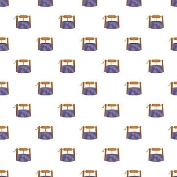 Vintage water well pattern repeating on white background Stock Illustration
