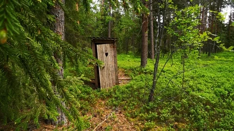 Vintage Wc Cabin Stock Footage 124005259