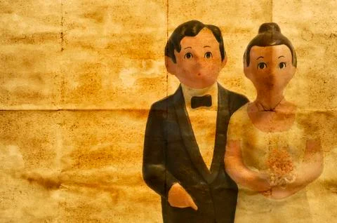 Vintage wedding background Illustrazione stock