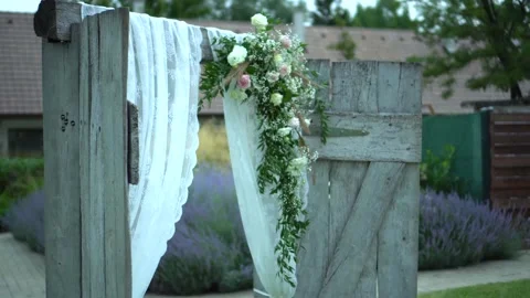 Vintage wedding gate Video stock 232764299