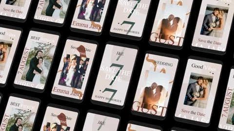 Vintage Wedding Instagram Reels After Effects stock
