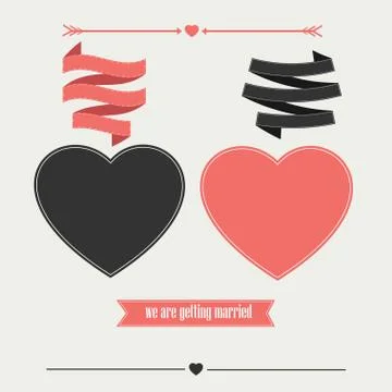 Vintage wedding invitation Stock Illustration