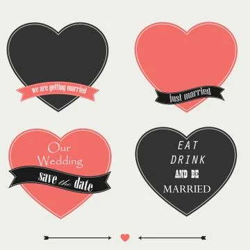 Vintage wedding invitation Stock Illustration