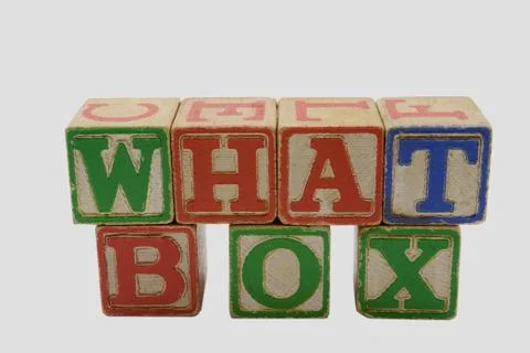 Vintage what box Stock Photos