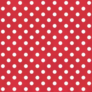 Vintage white and red pattern - seamless polka dots Stock Illustration