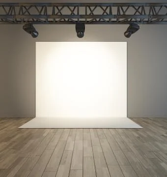 Vintage white scene under tree spotlight Stock Illustration