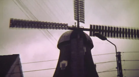 Vintage Windmill Closeup Stock Footage 35766858