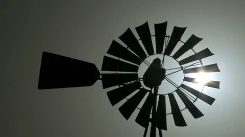 Vintage Windmill Stock Footage