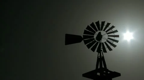 Vintage Windmill Stock Footage