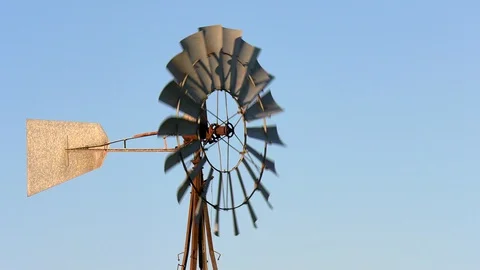 Vintage Windmill Stock Footage 128776817