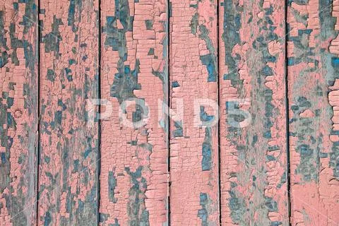 Vintage wood background with peeling paint Stock Photos