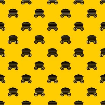 Vintage wooden cart pattern vector Stock Illustration