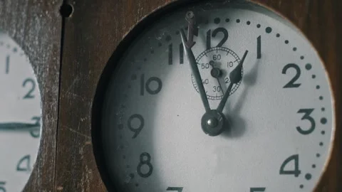 Vintage Wooden Chess Clock Timer Ticking Closeup Stock Footage 322143878