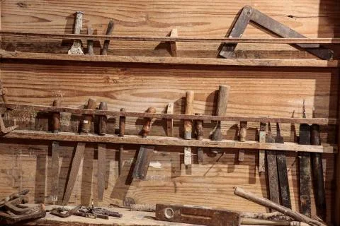 Vintage work tools Stock-Fotos