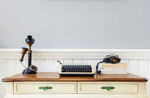 Vintage workspaces Stock Photos