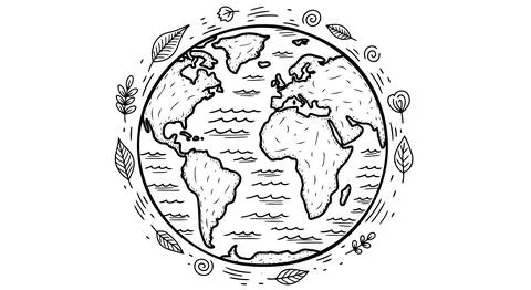 Vintage world map globe with laurel wreath Stock Illustration