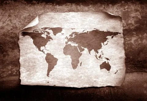 Vintage world map Stock Photos