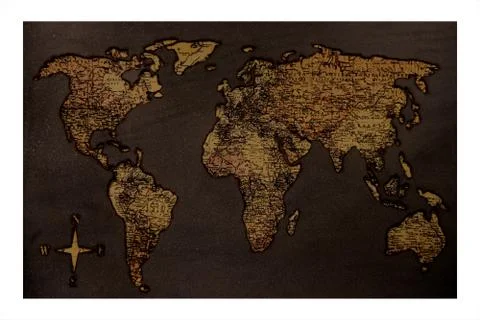 Vintage world map Stock Photos