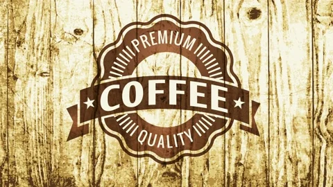 Vintage wrapping paper pattern for premium quality coffee printed as engraving Stock Footage 130928302