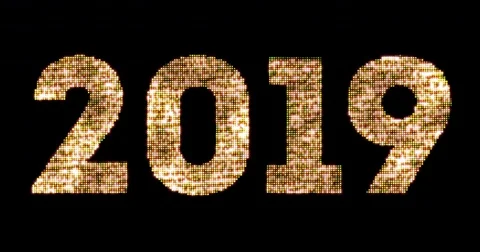 Vintage yellow gold sparkly glitter lights and glowing effect simulating leds Stock Footage 83211963
