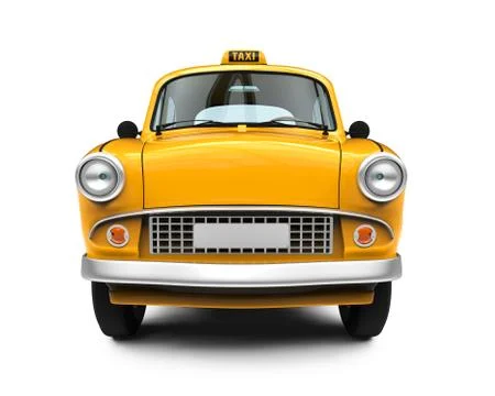 Vintage Yellow Taxi Stock Illustration