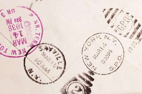 Vintage yellowed envelope Stock Photos