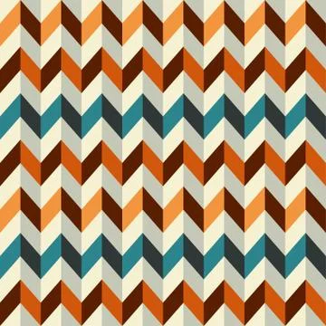 Vintage zigzag seamless pattern Stock Illustration