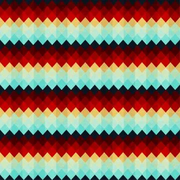 Vintage zigzag seamless pattern Stock Illustration