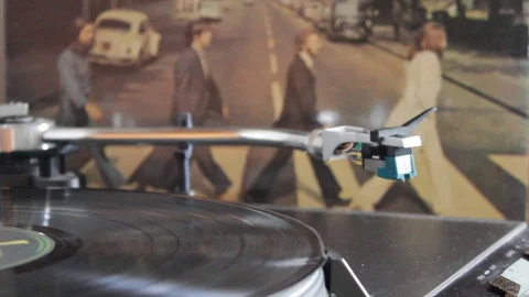 VintageBeatlesOnBack Stock Footage 104523813
