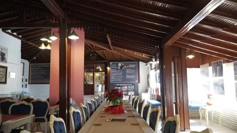 VintageTable4K Stock Footage 131863082