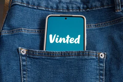 Vinted mobile app, a second-hand clothing and accessories portal Stock Photos