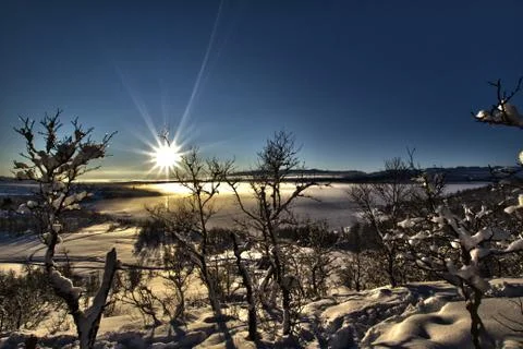 Vinter In Norway 스톡 사진