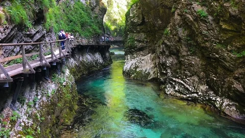 The Vintgar Gorge Stock Footage 112056542