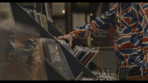 Vinyl and walking 2 Stock-Footage 129395330