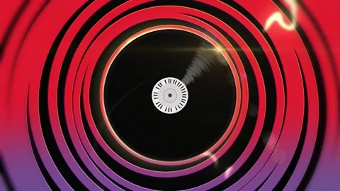 Vinyl Animated Records Stock Footage 253180201