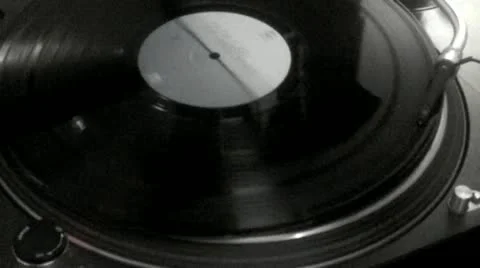 Vinyl b&amp;w Stock Footage 17474637