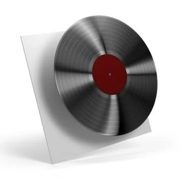 Vinyl with cover isolated 库存插图