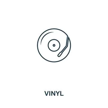 Vinyl creative icon. Simple element illustration. Vinyl concept symbol design Stock Illustration