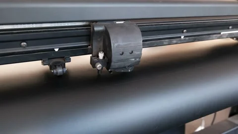 Vinyl cutter plotter machine head Stock Footage 145494634