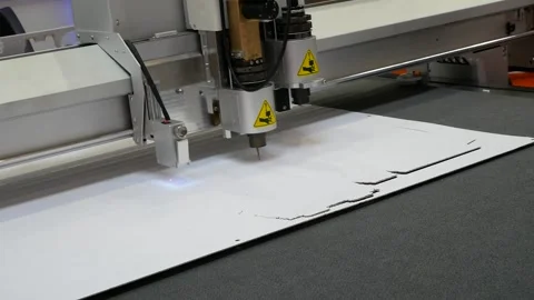 Vinyl cutting plotter. Stock Footage 190447726