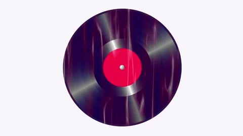 Vinyl disc player with disc Stock-Footage 136630190