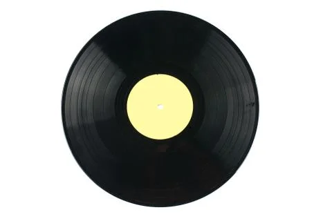 Vinyl discs on white background Stock Photos