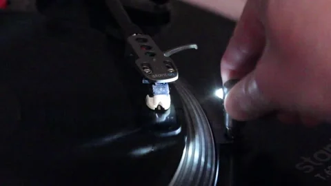 Vinyl DJ With LED Turntable Light Stock Footage 237966444