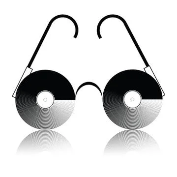 Vinyl glasses Stock Photos