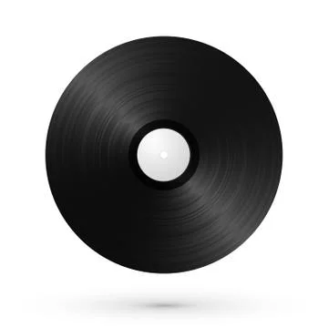 Vinyl gramophone LP with shadow Illustrazione stock