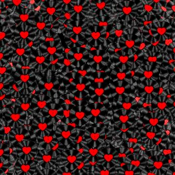 Vinyl heart record pattern Stock Illustration
